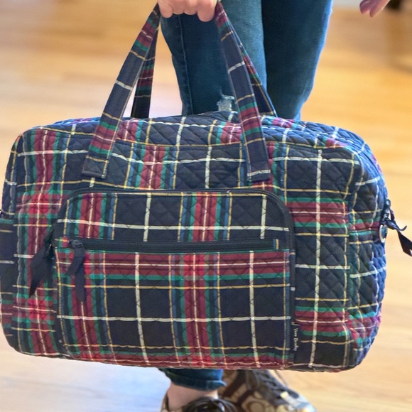 Vera Bradley RETIRED Tartan Plaid Weekender Travel Bag - Picture 3 of 15